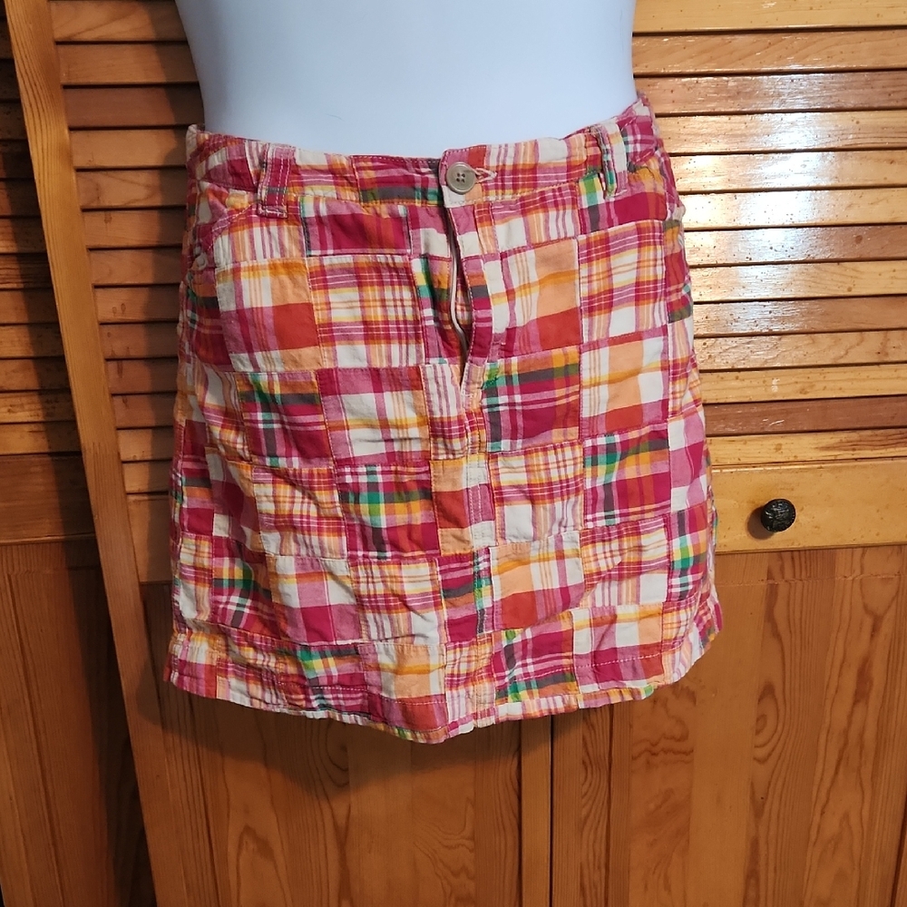 Croft & Barrow Plaid Skort - Red, Yellow, White